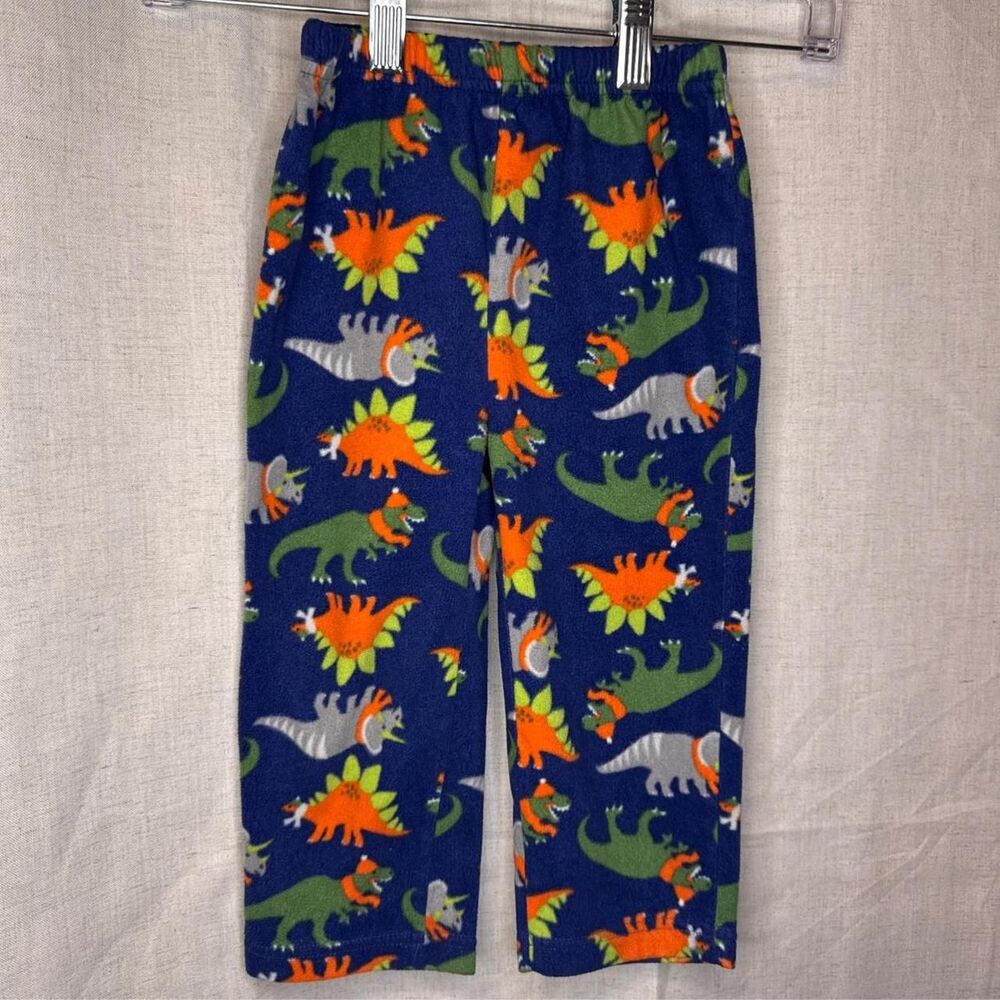 Toddler 2T Dinosaur Fleece Pajama Pants Blue Fall Winter